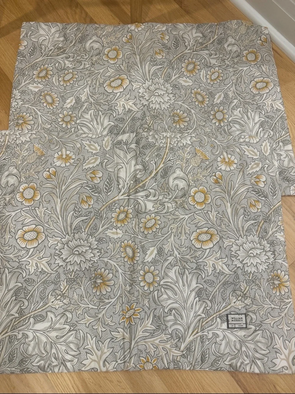2 William Morris Double Bough Floral Quilted Pillow Shams  ( Standard size )
